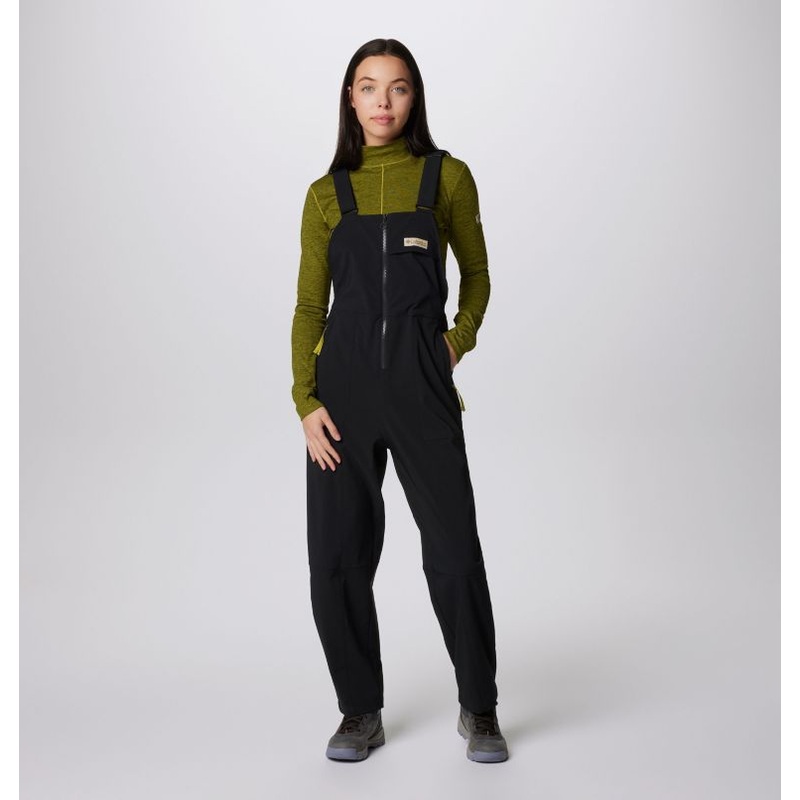 Women’s Wallowa Softshell Overalls – Black