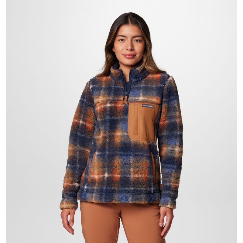Women’s West Bend Quarter Zip II Fleec Pullover – Collegiate Navy Omblur