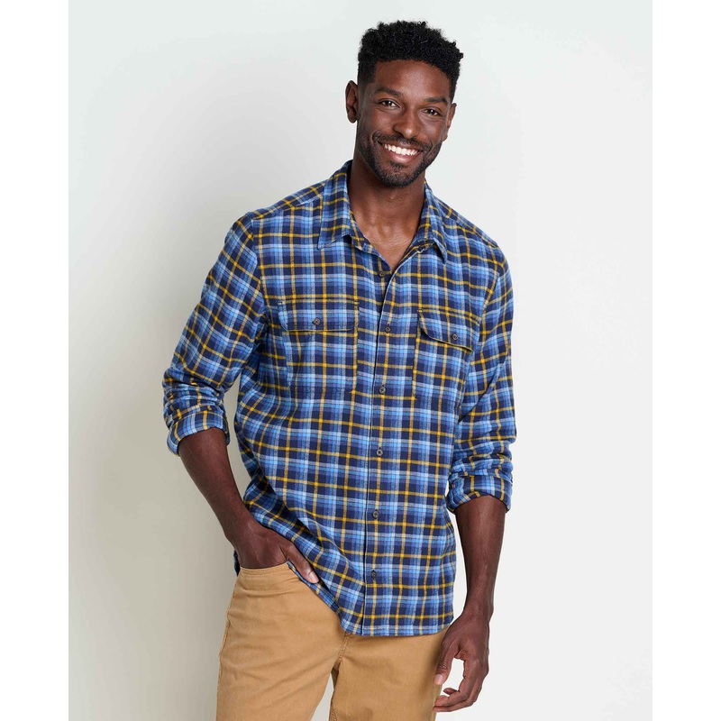 Men’s Creekwater Flannel Long-Sleeve Shirt – True Navy