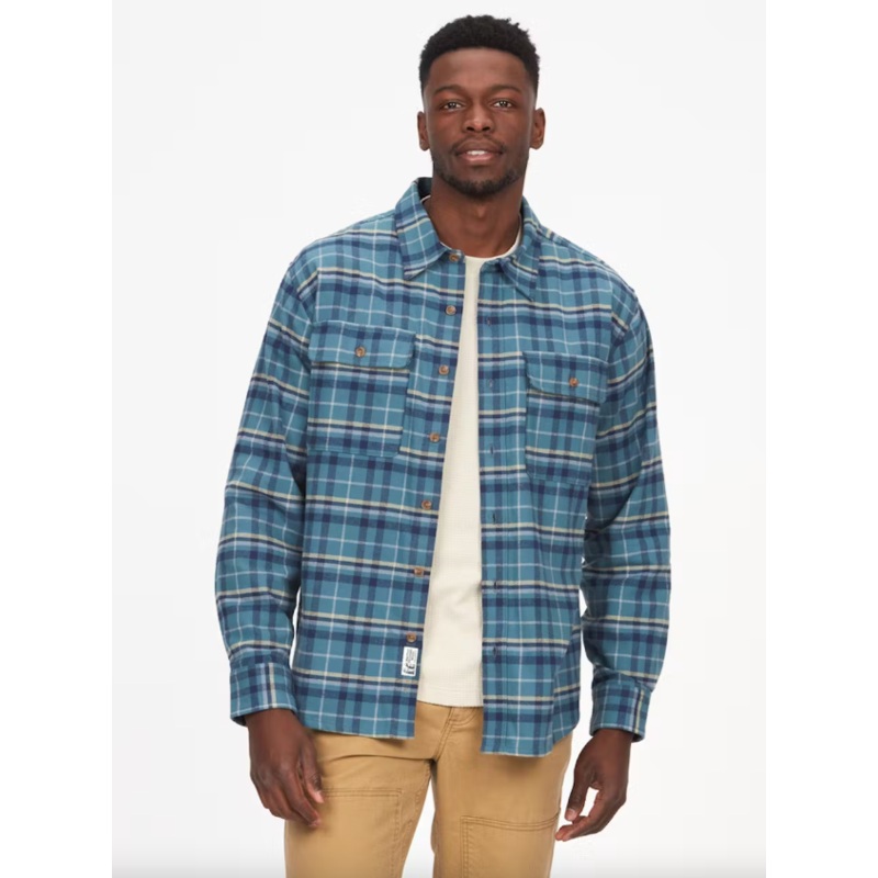 Men’s Doran Midweight Flannel Long-Sleeve Shirt – Moon River