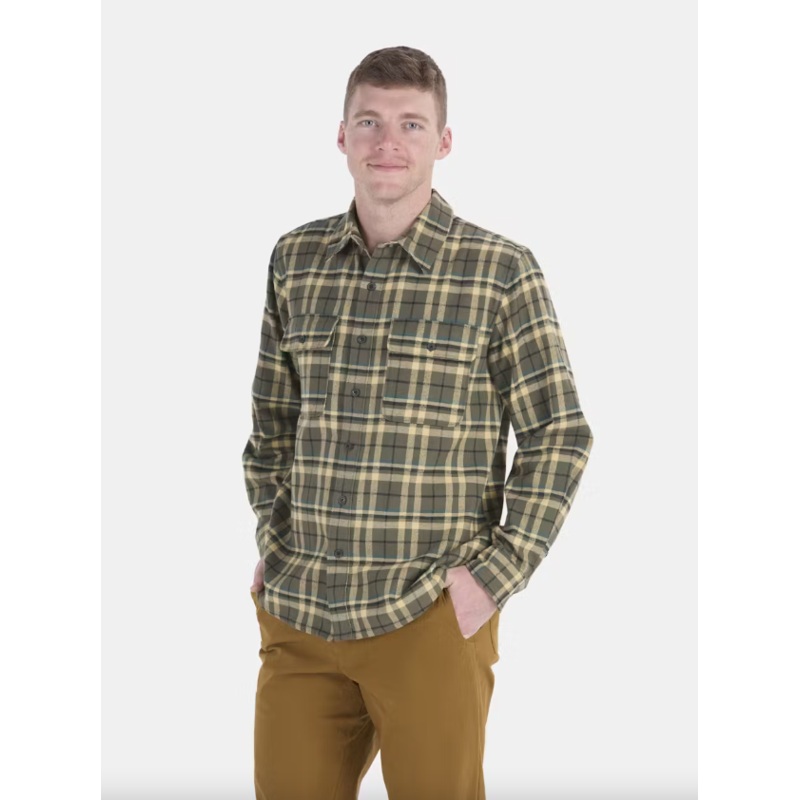 Men’s Doran Midweight Flannel Long-Sleeve Shirt – Nori