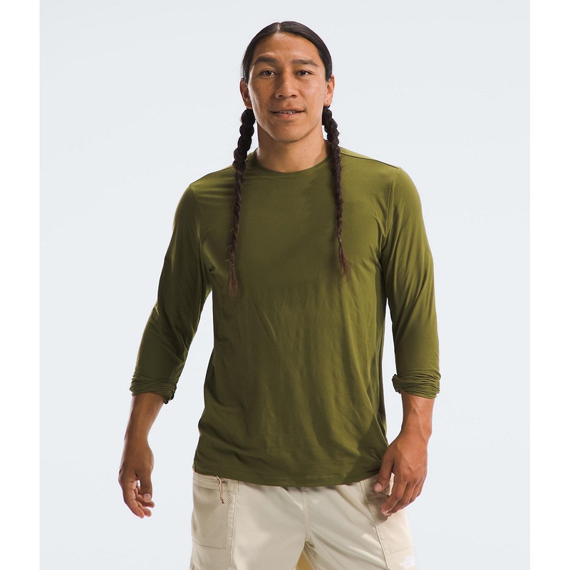 Men’s Dune Sky Long-Sleeve Crew – Forest Olive