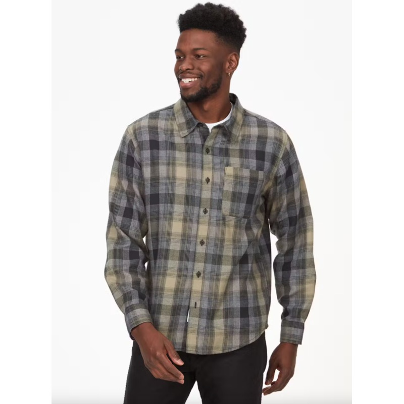 Men’s Fairfax Novelty Lightweight Flannel Shirt – Black