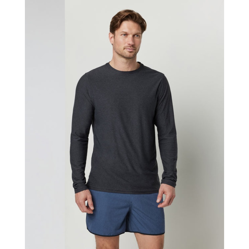 Men’s Long-Sleeve Strato Tech Tee – Charcoal Heather
