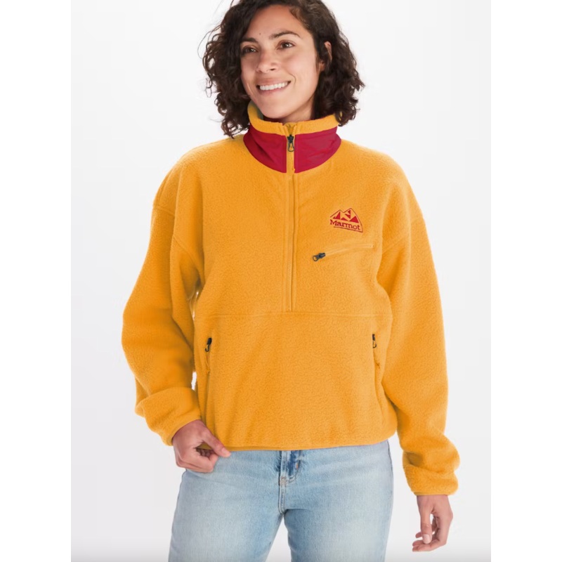 Women’s ’94 E.C.O. Recycled Fleece – Golden Sun/Team Red