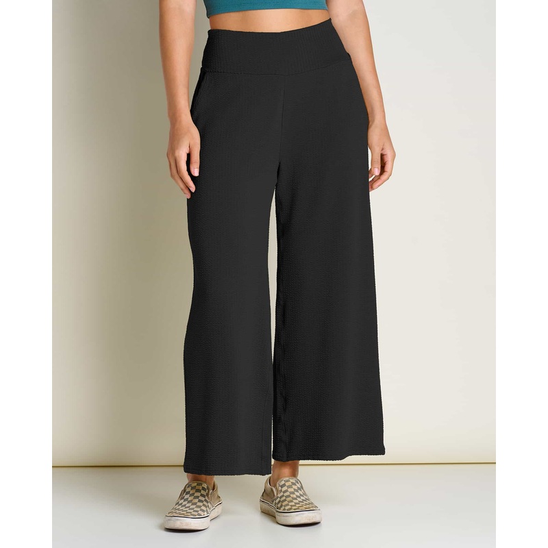 Women’s Chaka Wide Leg Pant – Black Texture