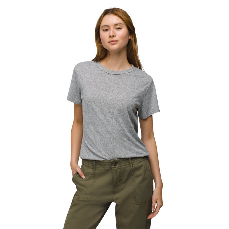 Women’s Cozy Up Short-Sleeve Crew – Heather Grey