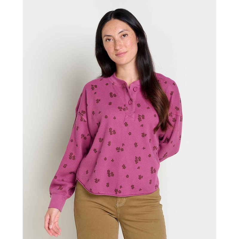 Women’s McCloud Henley – Violet Floral Print