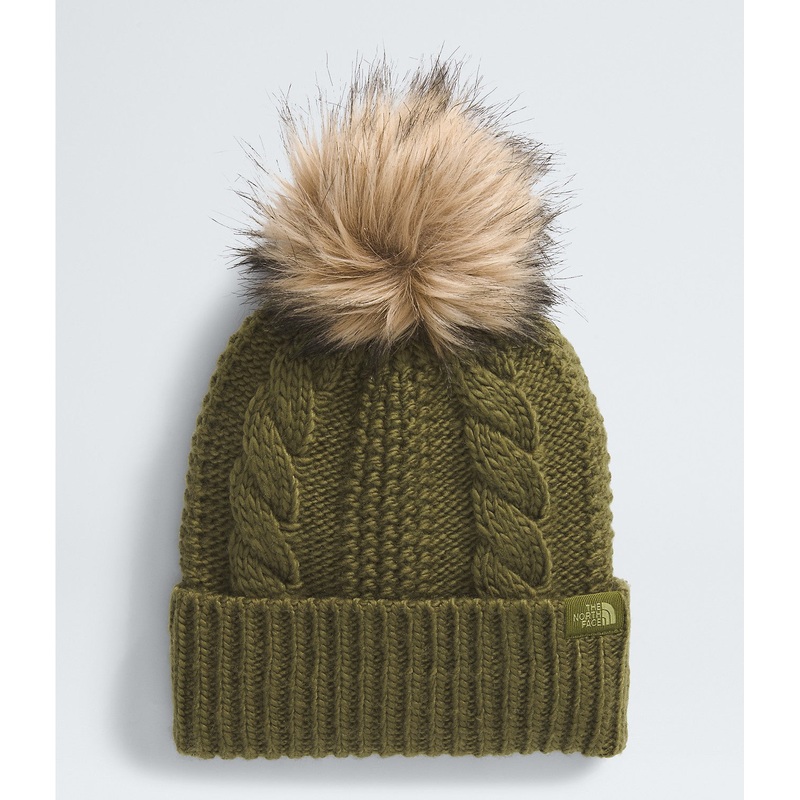 Women’s Oh Mega Fur Pom Beanie – Forest Olive