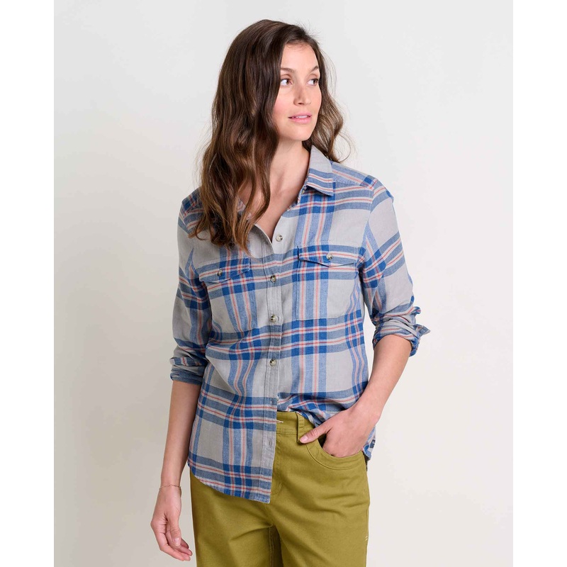 Women’s Re-Form Flannel Shirt – Basalt Lg Scale