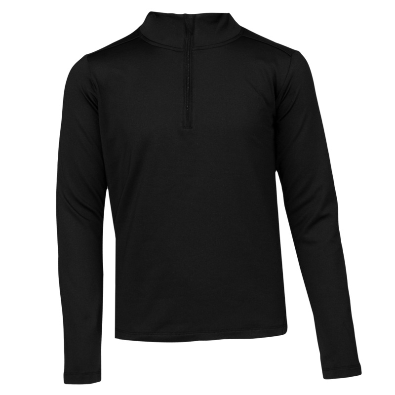 Youth Micro Fleece Zip-T – Black