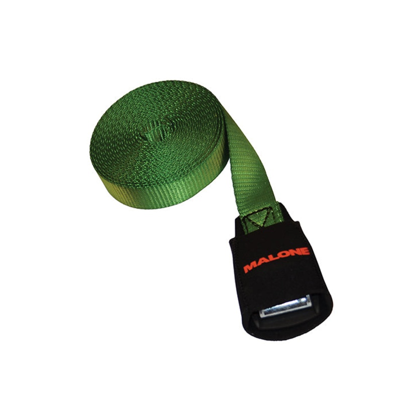 15-FOOT LOAD STRAP, SINGLE (FOAM BUCKLE SLEEVE) GREEN
