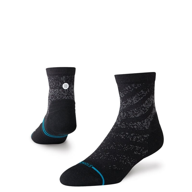 Run Light Performance Quarter Sock – Black