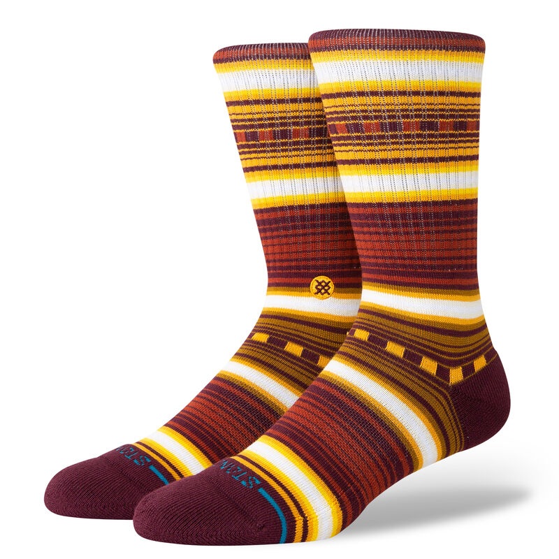 Windy Pine Cotton Crew Sock – Rust