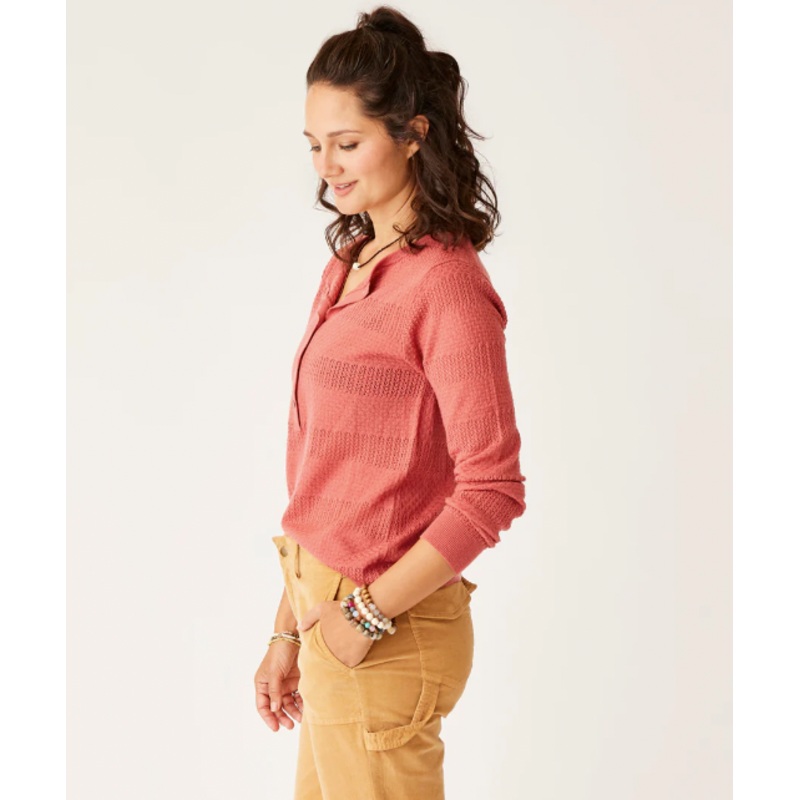Women’s Amara Pointelle Sweater – Henna