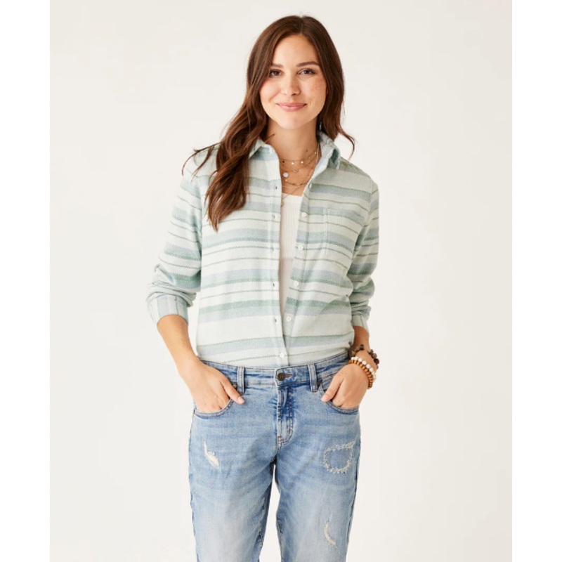 Women’s Fairbanks Supersoft Shirt – Birch Block Stripe