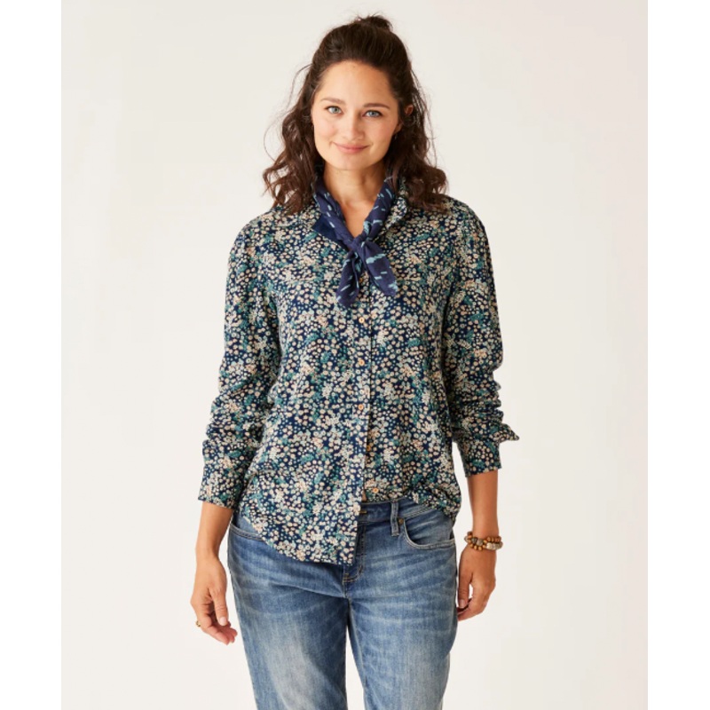 Women’s Nadia Twill Shirt – Navy Ditsy