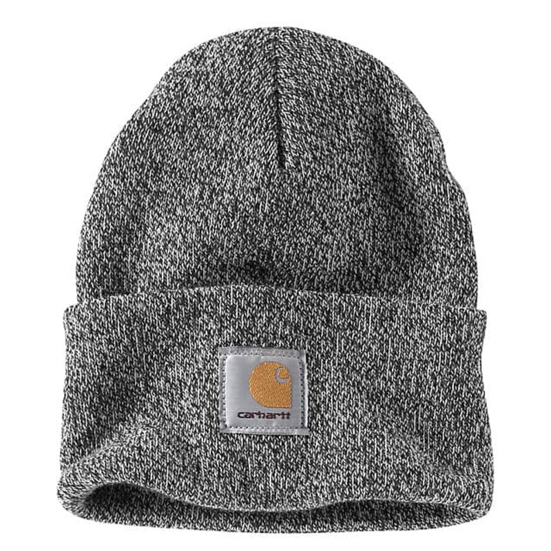 Knit Cuffed Beanie – Black / White