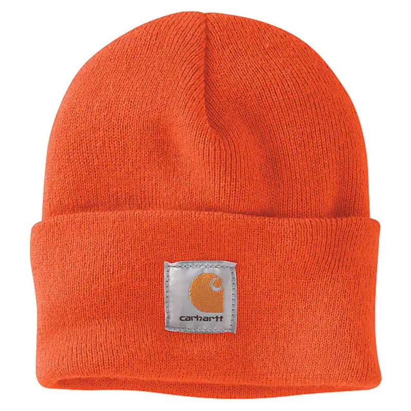 Knit Cuffed Beanie – Brite Orange