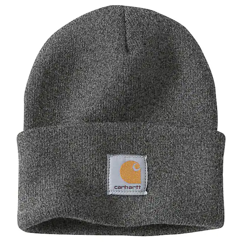 Knit Cuffed Beanie – Coal Heather