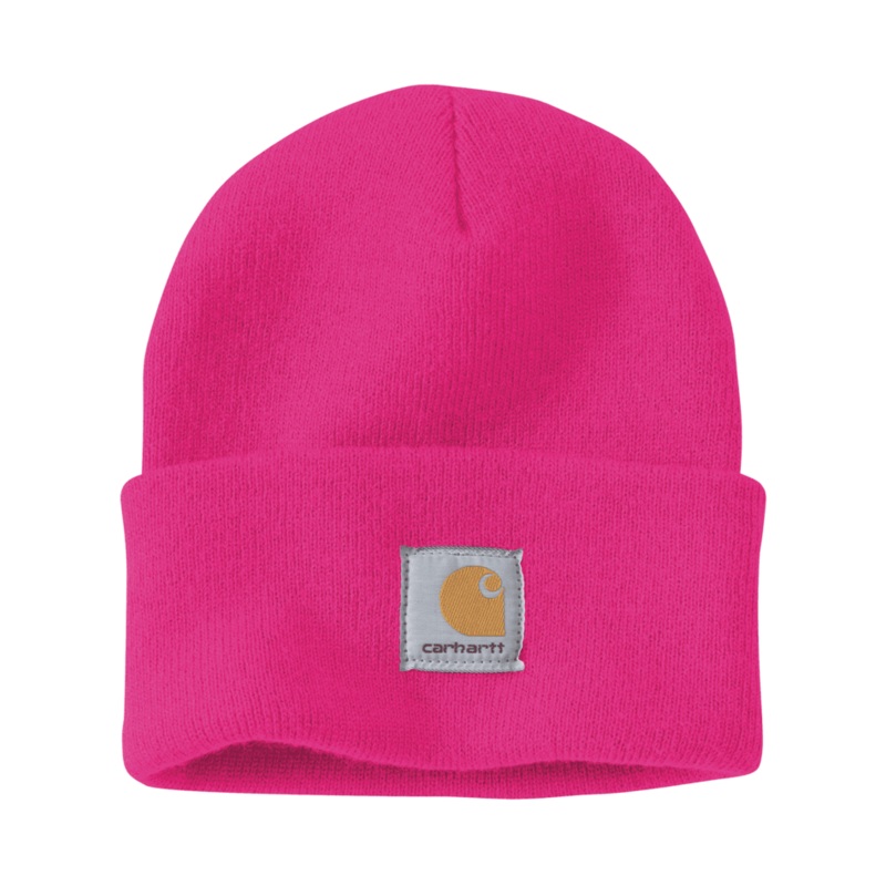 Knit Cuffed Beanie – Pink Glow