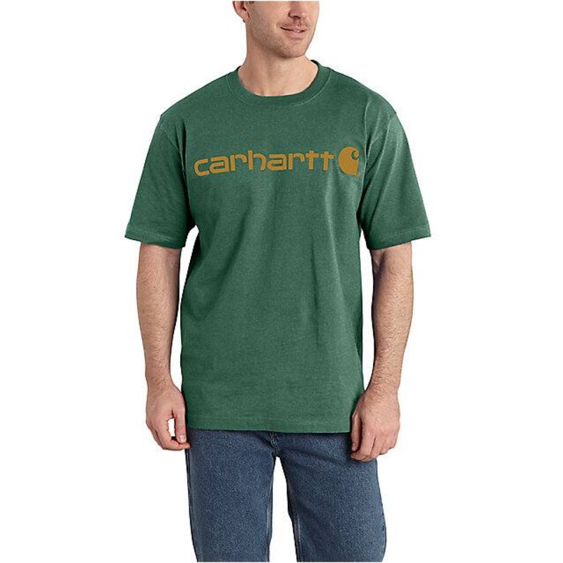 Loose Fit Heavyweight Short-Sleeve Logo Graphic T-Shirt – Frosted Balsam Heather