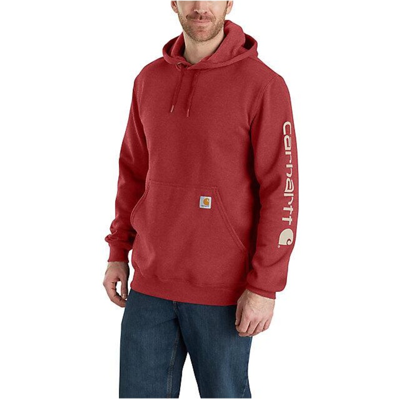 Loose Fit Midweight Logo Sleeve Graphic Hoodie – Crabapple Heather