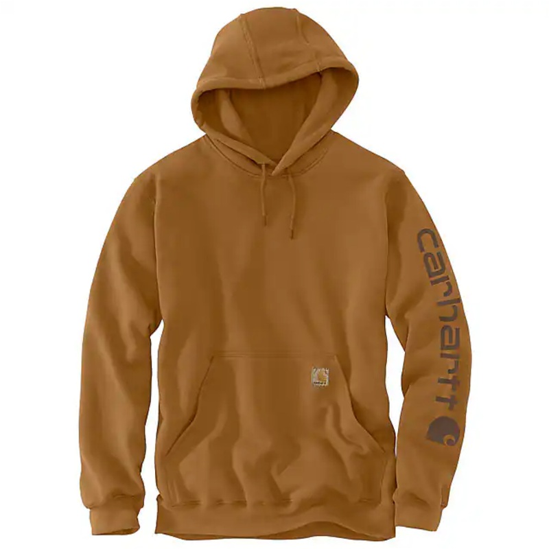 Re-Engineered Relaxed Fit Midweight Garment Dyed French Terry Graphic Sweatshirt – Carhartt Brown