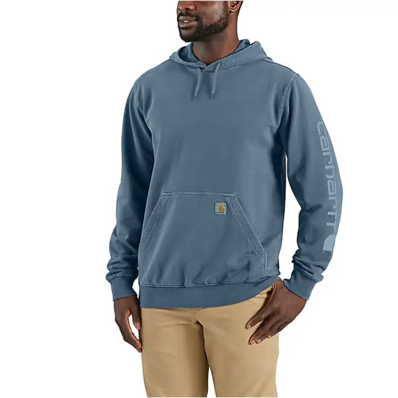 Re-Engineered Relaxed Fit Midweight Garment Dyed French Terry Graphic Sweatshirt – Thundercloud