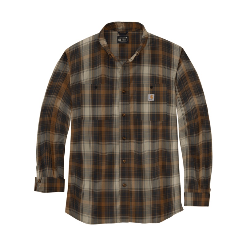 Rugged Flex Relaxed Fit Lightweight Long-Sleeve Shirt – Black
