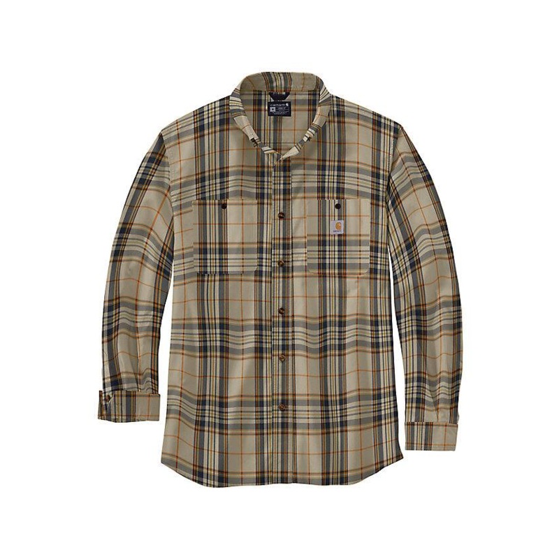 Rugged Flex Relaxed Fit Lightweight Long-Sleeve Shirt – Oat Milk