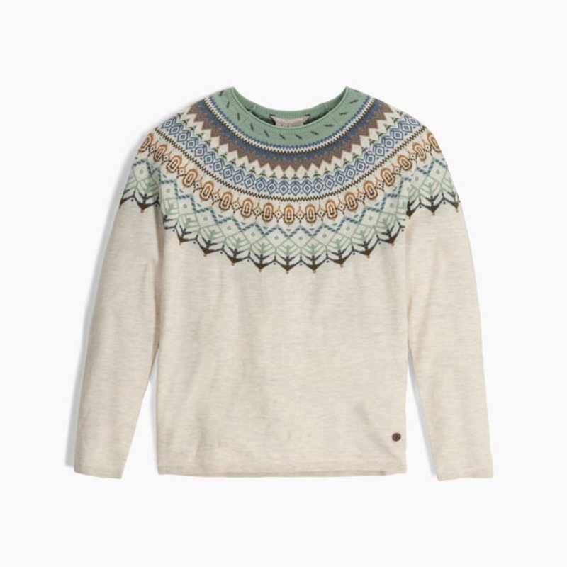 Women’s Fairisle Crew – Sand Dollar Mariposa