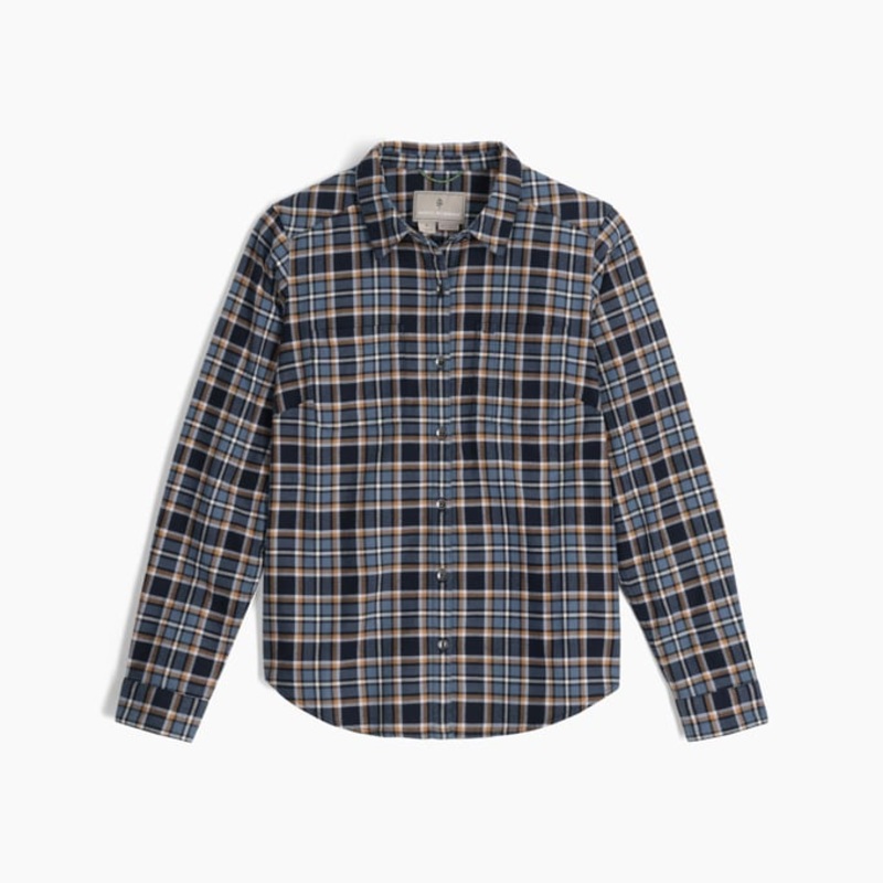 Women’s Lieback Organic Cotton Flannel Long-Sleeve – Naval Tomales Plaid