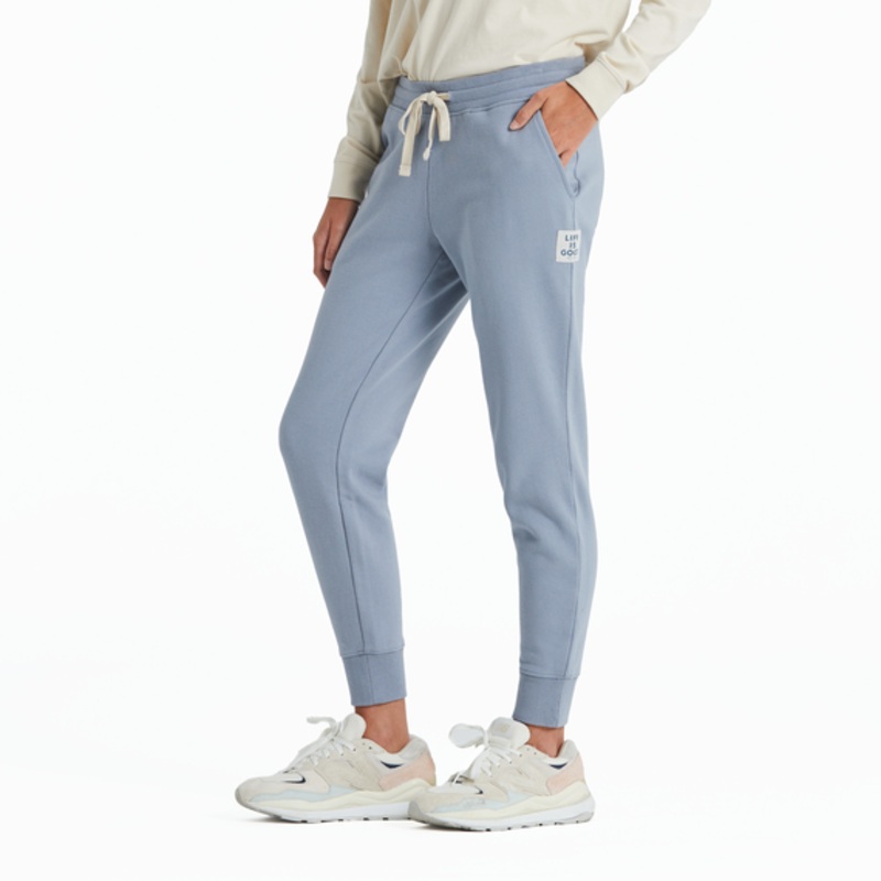 Women’s Solid Simiply True Fleece Jogger – Stone Blue