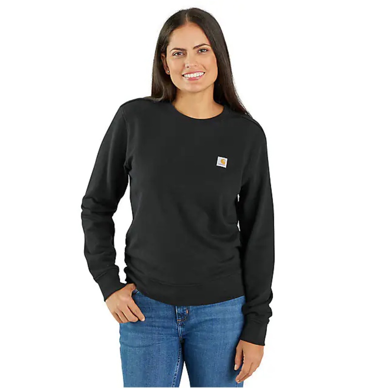 Women’s TENCEL Fiber Series Relaxed Fit French Terry Crewneck Sweatshirt – Black