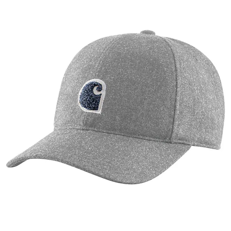Wool Blend C Patch Cap – Heather Gray