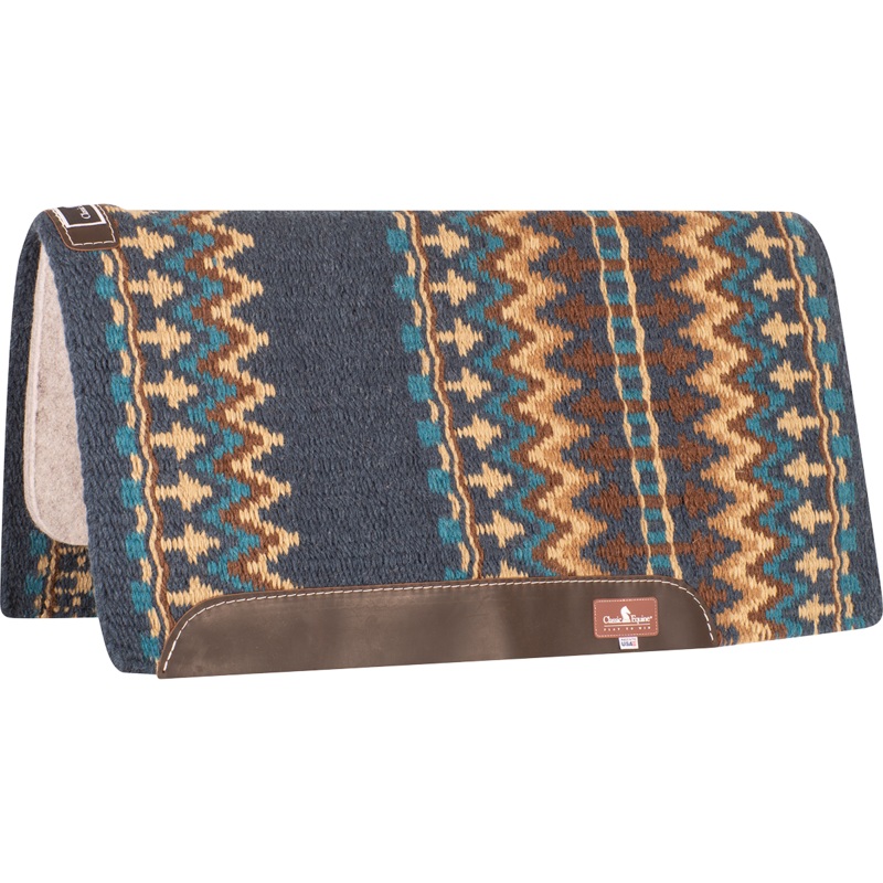 Classic Blanket Straight Pad – Navy / Chestnut