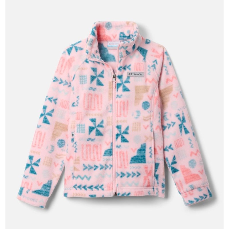 Girls’ Benton Springs II Printed Fleece Jacket – Satin Pink Outerbounds