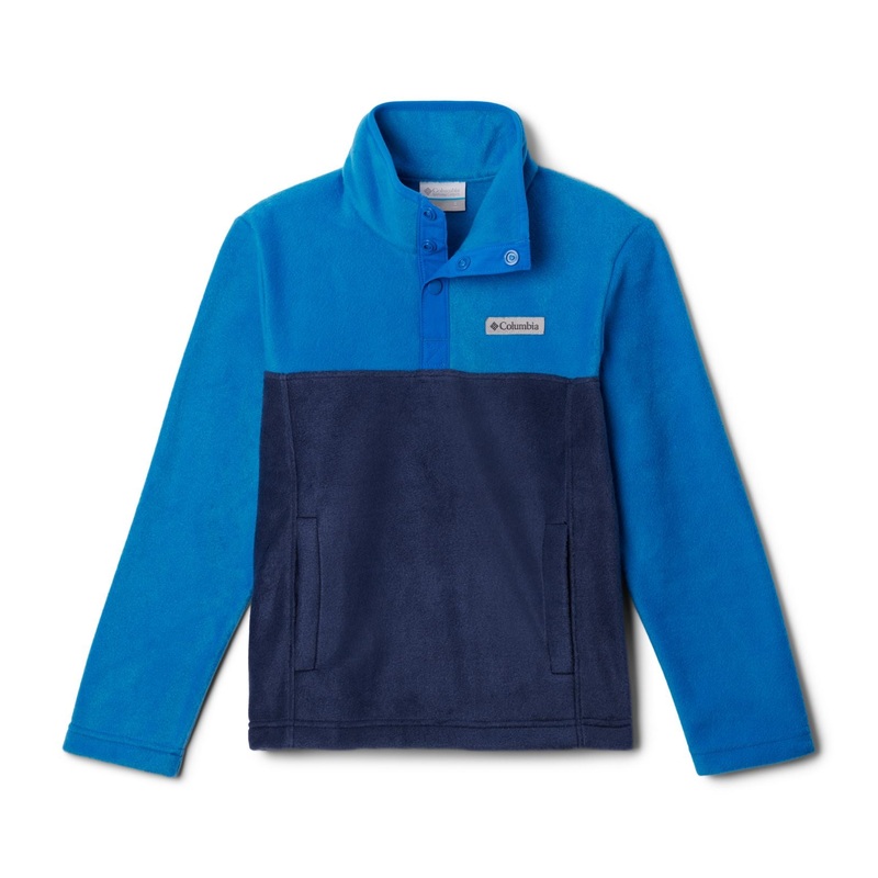 Kids’ Steens Mtn II Quarter Snap Fleece Pullover – Collegiate Navy / Bright Indigo