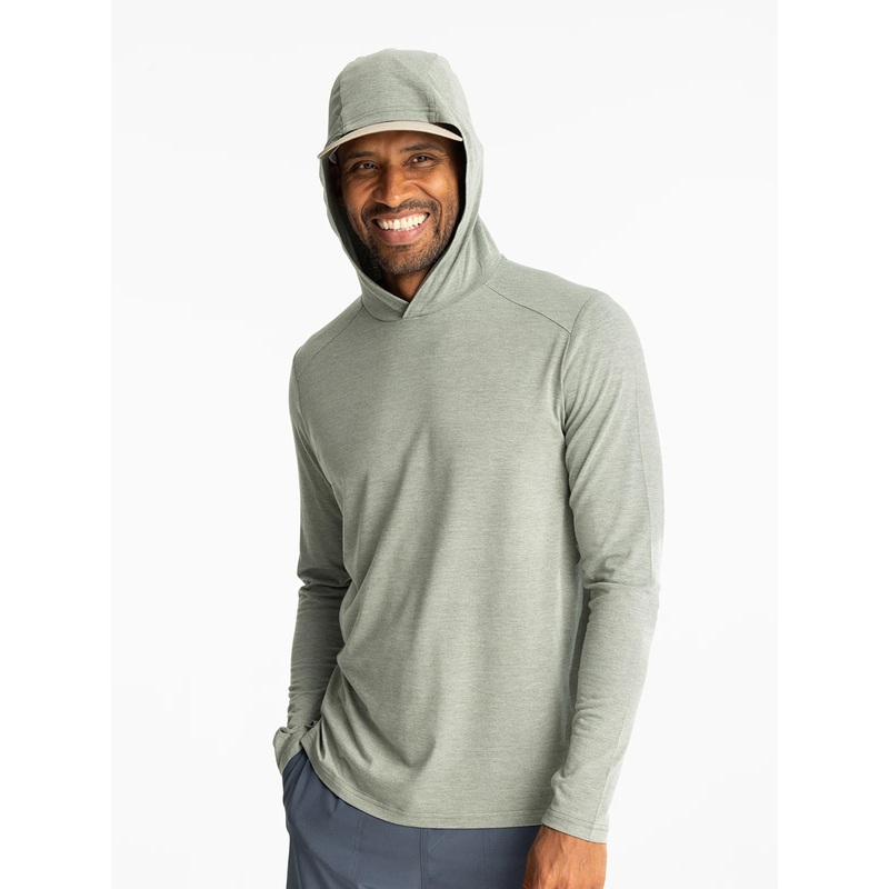 Men’s Bamboo Shade Hoodie – Heather Agave Green