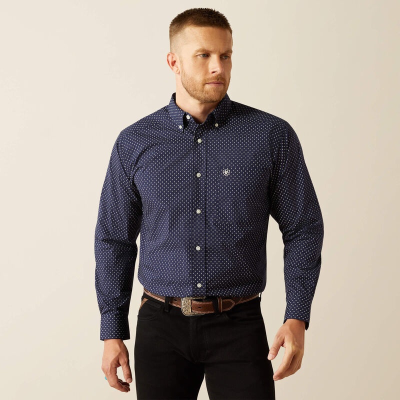 Mns Carmine Classic Fit Shirt – Navy