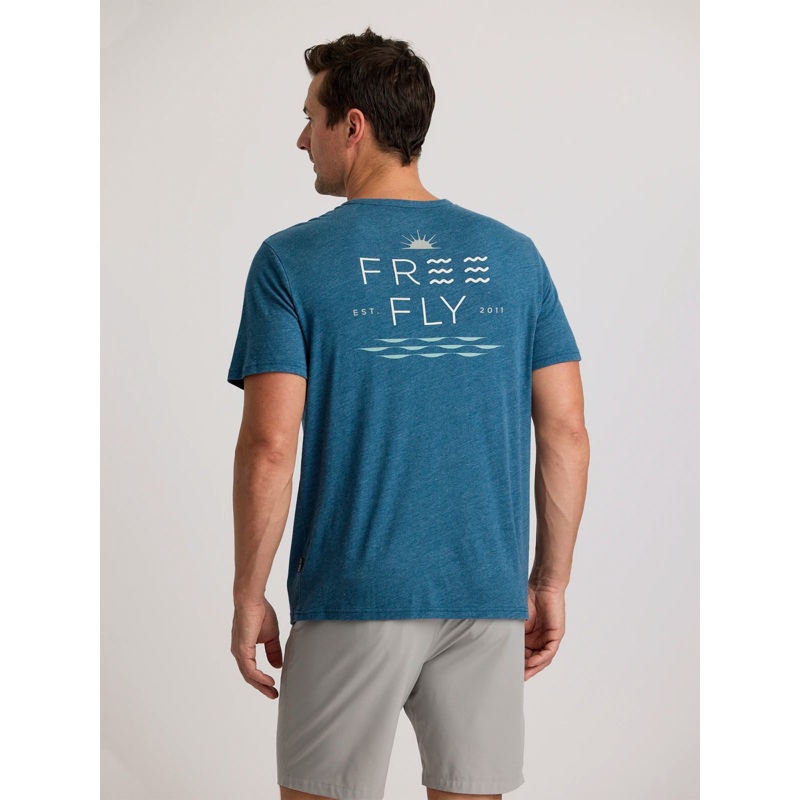 Salt & Sun Pocket Tee – Heather Legion Blue