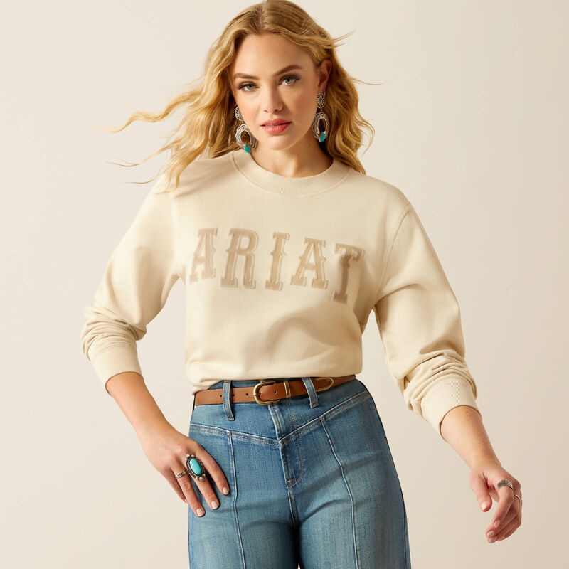 Wms Essential Crew Sweatshirt – Summer Sand