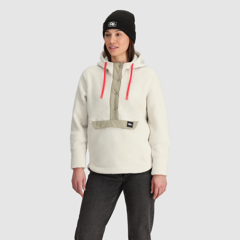 Women’s Grayland Fleece Pullover Hoodie – Oyster