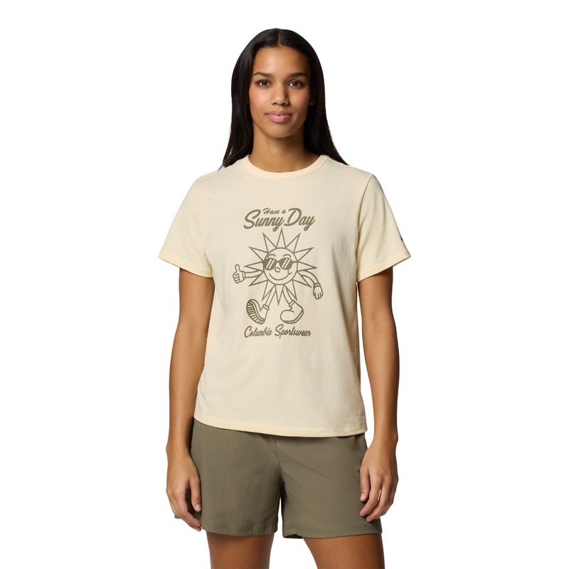Women’s Sun Trek Graphic Short Sleeve Shirt III – Lemon Wash / Shine On