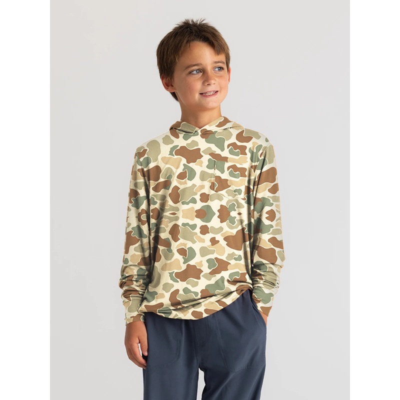Youth Bamboo Shade Hoodie – Vintage Camo