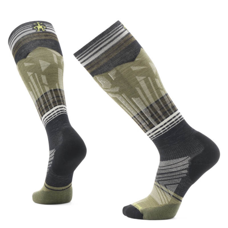 Men’s Ski Targeted Cushion Summit Shot Otc Sock – Black