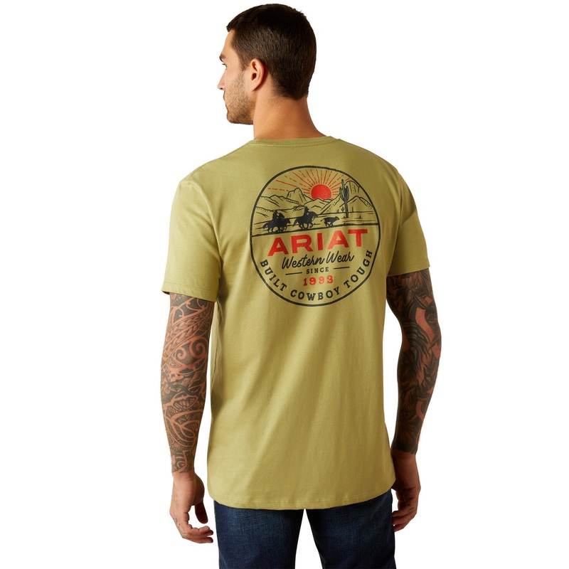 Mns Ariat Full Circle T-shirt – Tent Green