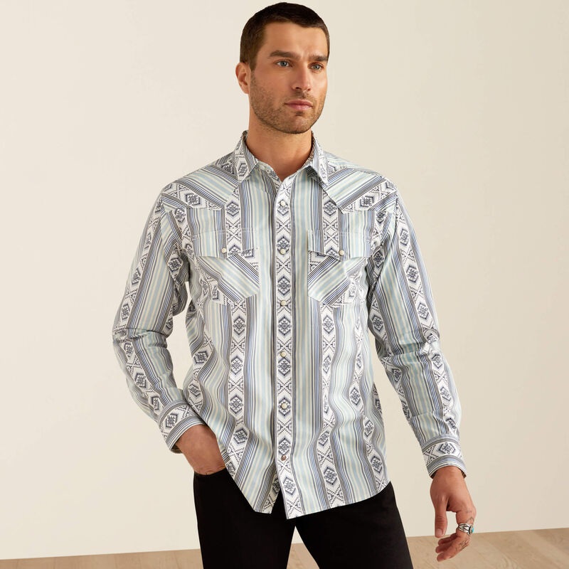 Mns Heller Retro Fit Shirt – Blue