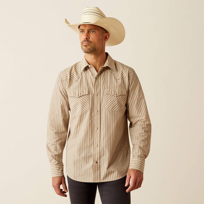 Mns Hollis Retro Fit Shirt – Tan